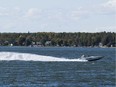 A jet boat on Pigeon Lake, where recreational property values are set to rise while others across the country will drop, states Royal LePage’s 2023 spring report and forecast, released Tuesday, March 28, 2023.