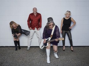 The Lovebullies, from left, Caroline Connolly, Paul Jahn, Chantal Vitalis, and Joni Brent. Not pictured is Andrea Revel. Courtesy, Jeremy Fokkens