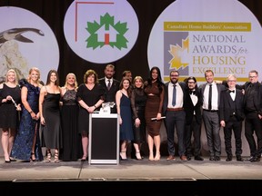 Jayman Built (Calgary), Jayman Built (Edmonton) and Diverse Properties of Abbotsford, B.C., shared the Design Excellence Award at the Canadian Home Builders’ Association’s 2023 National Awards for Housing Excellence, presented in February in Banff, AB. Courtesy, CHBA