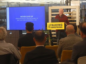 CEO of Falkbuilt, Mogens Smed speaks during the Falkbuilt/Echo Annual Update at their Falkbuilt factory in Calgary on Thursday, March 16, 2023.