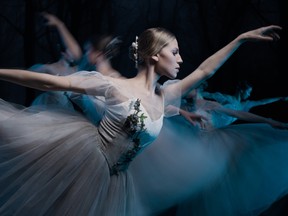 Allison Perhach and Alberta Ballet artists in the new production, Giselle. Photo by Eluvier Acosta