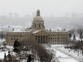 The Alberta legislature in Edmonton on Tuesday, Feb. 28, 2023.