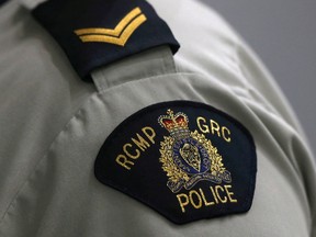 A Royal Canadian Mounted Police (RCMP) crest is seen on a member's uniform, at the RCMP "D" Division Headquarters in Winnipeg, Manitoba Canada, July 24, 2019.