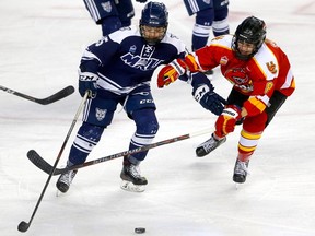 Aliya Jomha and the MRU Cougars have made a miraculous run to the women's hockey national finals. Darren Makowichuk/Postmedia