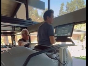Jeremy Renner posted a clip of himself using an anti-gravity treadmill.