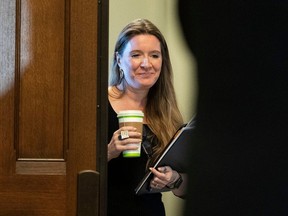 Katie Telford, Chief of Staff to Prime Minister Justin Trudeau, leaves after a meeting of the Liberal Caucus on Parliament Hill in Ottawa earlier this month.