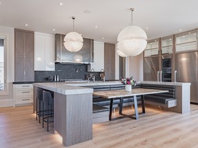 The kitchen in the Aspen, by Rockwood Custom Homes.