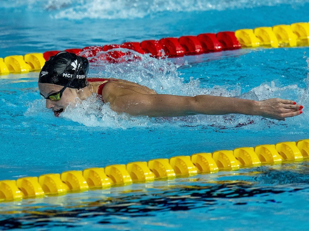 Canada's Summer McIntosh sets new record in 200metre butterfly win at