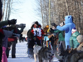 Musher Gregg Vitello during the ceremonial start of the 51st Iditarod Trail Sled Dog Race in Anchorage, Alaska, U.S. March 4, 2023.