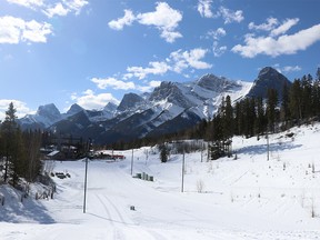 The view from the top of the new surface pit as part of the expansion to the Frozen Thunder snow farm. The expansion is part of the $17 million in upgrades to the Canmore Nordic Centre to ensure its World Cup host status on Friday March 31, 2023.