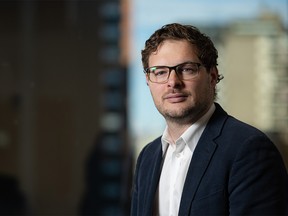 Chris Doornbos, the founder of E3 Lithium, was photographed in his office in downtown Calgary on Wednesday, April 5, 2023.