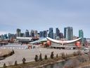 The Scotiabank Saddledome and its surroundings was photographed on Tuesday, April 25, 2023.