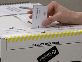 A ballot box is pictured
