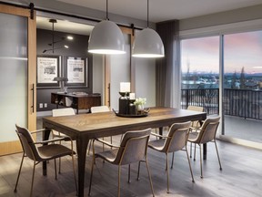 The dining area in the Kayson show home by Crystal Creek Homes.