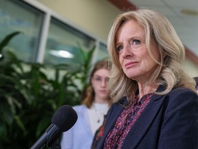 FILE PHOTO: Alberta NDP Leader Rachel Notley speaks at the University of Calgary during an announcement about post-secondary education on Thursday, April 6, 2023.