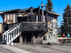 A home on Huntstrom Road N.E. was badly damaged in a fire on Saturday evening, April 29, 2023. The fire was one of two that the Calgary Fire Department extinguished in the evening. The second on Ranchero Rd. N.W. damaged a multifamily home.