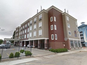 The Best Western hotel in Sylvan Lake, where two teenage girls were found dead last Sunday.