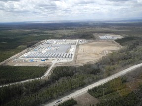 A view of Wapasu Creek Lodge, near Imperial Oil's Kearl Lake oilsands mine.