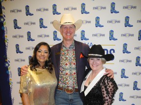 Pictured at the 29th annual Enserva STARS and Spurs Gala at the BMO Centre are Enserva president and CEO Gurpreet Lail, gala event chair Kevin O’Brien, who is CEO of Bravo Target Safety, and Andrea Robertson, president and CEO of STARS. The event raised more than $1.2 million. Bill Brooks photo.