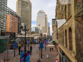 Stephen Avenue Mall in downtown Calgary was photographed on Thursday, Feb. 9, 2023.