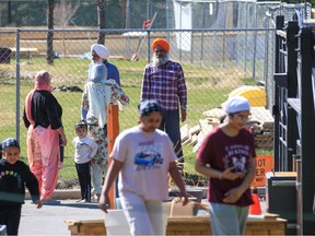 Visitors to the Dashmesh Cultural Center were temporarily unable to exit the parking lot after the area was closed due to a shooting in the 100 block of Martindale Blvd. NE on Saturday, April 29, 2023.