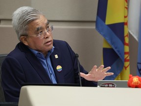 Calgary Ward 7 councilor Terry Wong was photographed during a council session on November 21, 2022.
