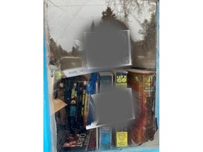 Calgary police say a Little Free Library in the community of Cedarbrae was repeatedly vandalized with white supremacy stickers and graffiti over several weeks this month.