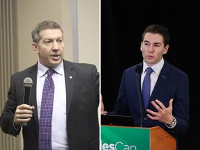 Sheldon Kennedy of Respect Group Incorporated (L) and CEO of headversity Ryan Todd.