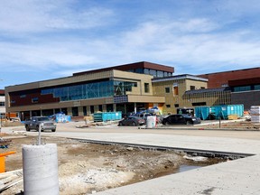 The new north Calgary High School under construction on Harvest Hills Drive.