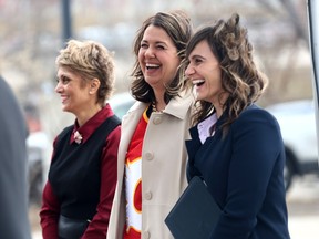 Mayor Jyoti Gondek, The City of Calgary, Premier Danielle Smith, and Councillor Sonya Sharp.