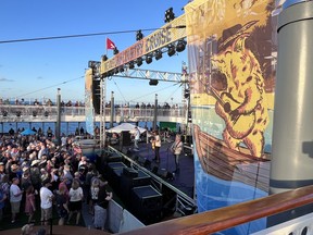 The stage on the Outlaw Country Cruise in the Caribbean. Photo, Joanne Elves