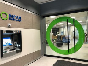 Servus Credit Union has opened a downtown business banking centre in Fifth Avenue Place in Calgary.
