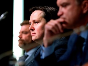 Minister of Transportation and Economic Corridors Devin Dreeshen participates in a Ministerial Forum at the Rural Municipalities of Alberta 2023 Spring Conference in Edmonton, Wednesday, March 22, 2023.