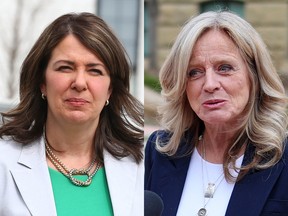 Alberta Premier Danielle Smith and NDP Leader Rachel Notley.