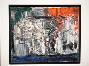 Pictured is Vespérales, 1962. Oil on canvas 18.25" x 21.75" By Jean Paul Riopelle. It is one of the pieces displayed at L23K art auction at Contemporary Calgary on Thursday, May 4, 2023. These art pieces will be in display for one month leading up to the LOOK2023 gala event, Contemporary Calgary's annual fundraiser. Azin Ghaffari/Postmedia