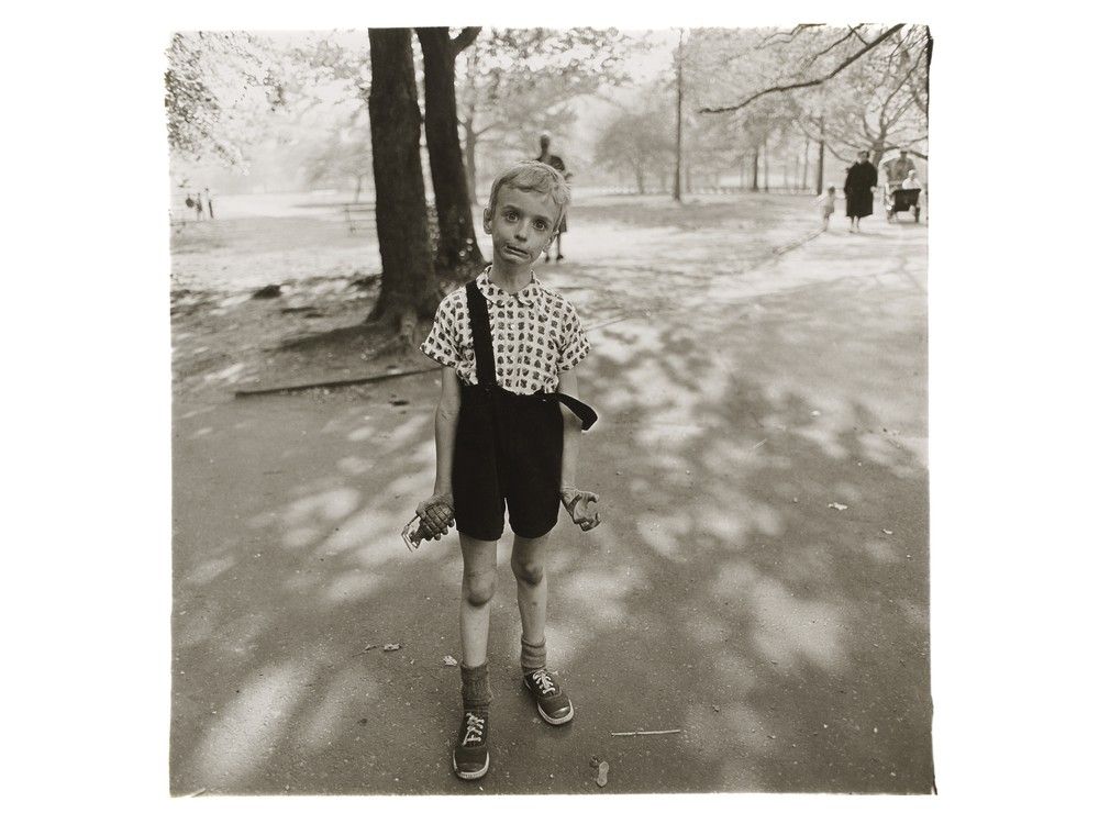 Diane Arbus. Child with a toy hand grenade in Central Park, N.Y.C. 1962. Gelatin silver print, sheet: 50.8 × 40.6 cm. Art Gallery of Ontario. Gift of Sandra Simpson, 2016. Copyright © The Estate of Diane Arbus