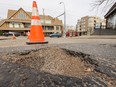 A pothole in Calgary