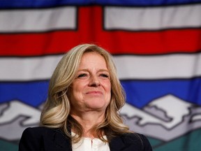 Alberta New Democratic Party (NDP) leader Rachel Notley reacts at her provincial election night party in Edmonton, Alberta, Canada May 29, 2023.