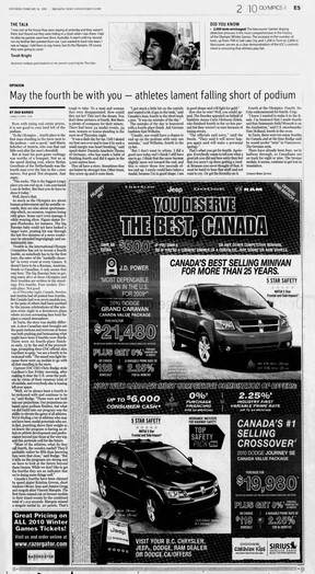 Vancouver Sun, Feb. 20, 2010.