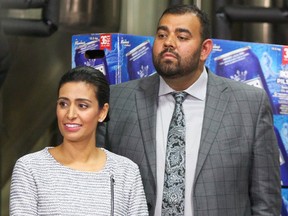 Calgary siblings Manjit MInhas (left) and Ravinder Minhas are co-founders of Minhas Breweries, Distillery and Winery. Jim Wells/Postmedia