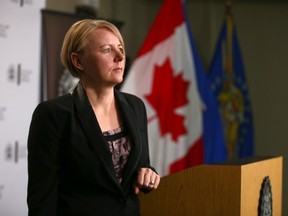 Calgary Police Staff Sgt. Michelle Doyle of the CPS sexual assault unit speaks to media in Calgary on May 3. Police have charged a man after a nearly 40-year cold case investigation.