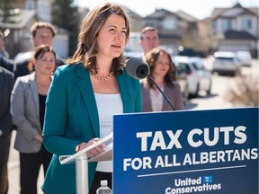UCP Leader Danielle Smith pledges tax cuts for Albertans on Monday, as the provincial election campaign officially kicked off.