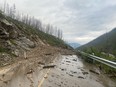 Rockslide in Waterton Lakes National Park