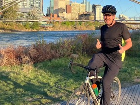 Robert Murray plans to cycle 130 kilometres without the use of his hands in the Crossroads Market parking lot on Monday, June 12.
