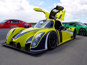 Race cars on display at the Proper PPF Charity Track Day held at Rocky Mountain Motorsports on June 17, 2023.