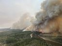 A large wildfire in Alberta. Across Canada, there are currently 431 wildfires burning, of which 208 are out of control.