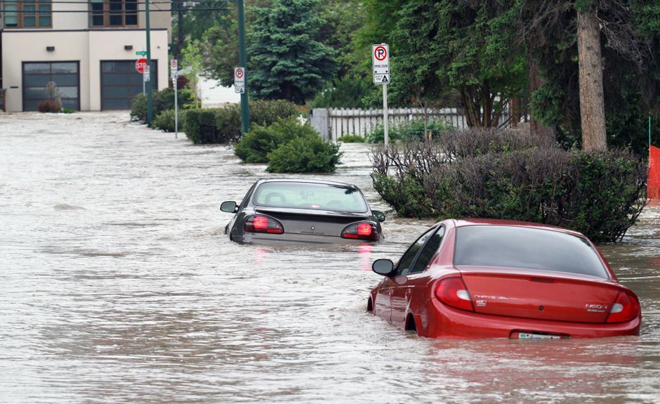 A street flooded by the Elbow River in Erlton on Friday morning June 21, 2013. Photo by Gavin Young/Calgary Herald