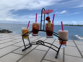 Yummy drinks at the Royal Kona in Kailua-Kona.