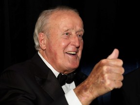 Former Prime Minister Brian Mulroney pictured at a fundraiser in May, 2022.