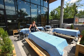 The patio at The Lodge